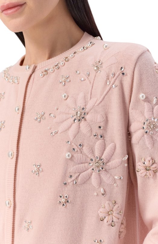 Шерстяной кардиган Valentino 8B3KA14I/9W3 Розовый  8B3KA14I/9W3 Фото 5