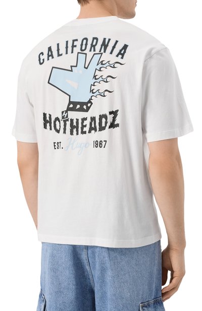 Хлопковая футболка HUGO BLUE, арт. 50542155, фото 4