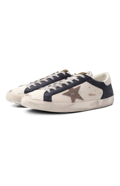 Кожаные кеды super-star GOLDEN GOOSE DELUXE BRAND белого цвета по цене 61550 руб., арт. GMF00103.F006902, фото 1 Кожаные кеды super-star GOLDEN GOOSE DELUXE BRAND, арт. GMF00103.F006902, фото 1