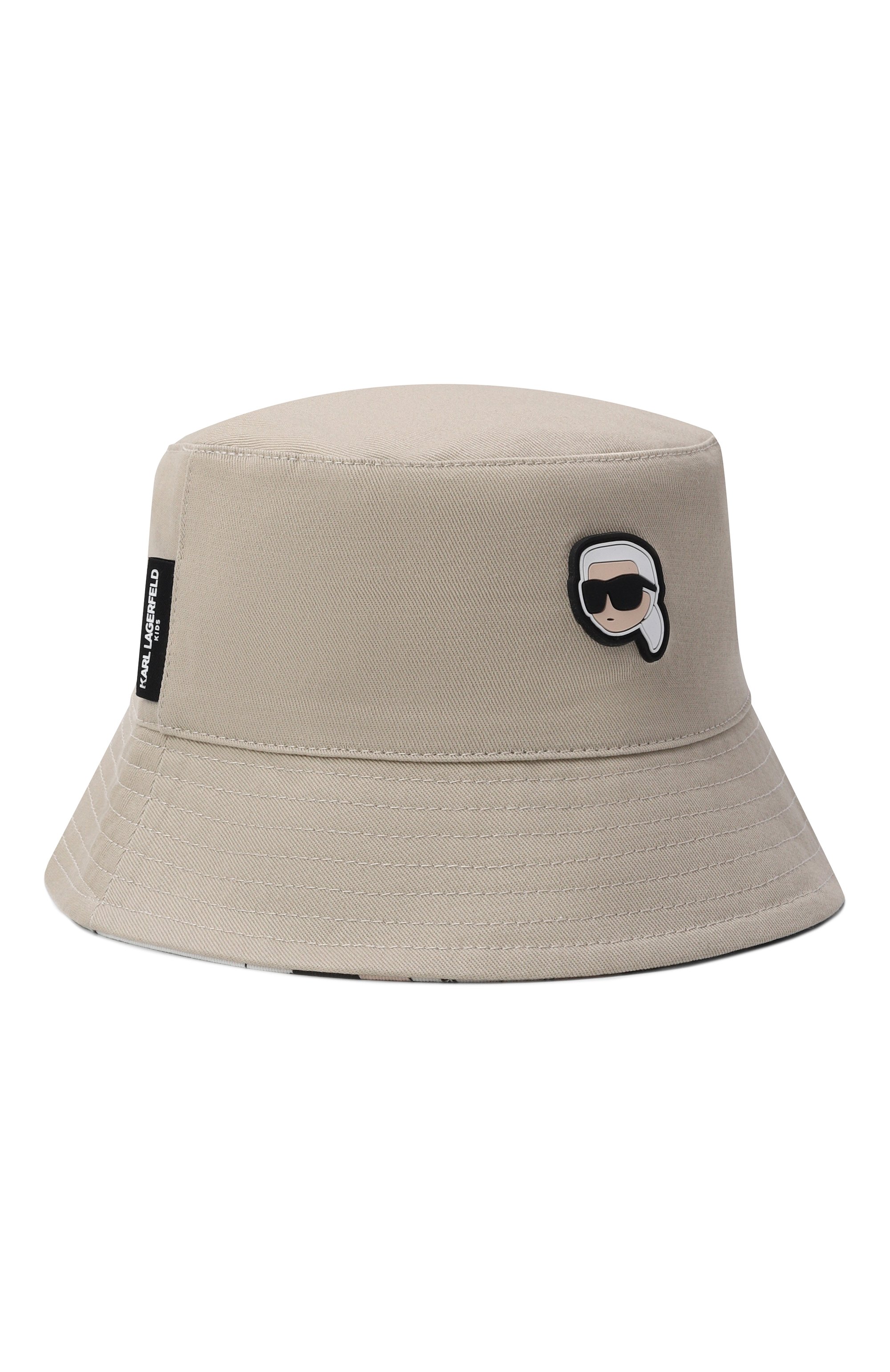 Двусторонняя панама KARL LAGERFELD KIDS бежевого цвета по цене 6700 руб., арт. Z31206, фото 1 Двусторонняя панама KARL LAGERFELD KIDS, арт. Z31206, фото 1