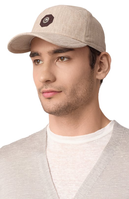 Льняная бейсболка Stefano Ricci MCV24AL16E/L0005Q Бежевый  MCV24AL16E/L0005Q Фото 2
