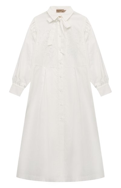 Хлопковое платье ELIE SAAB JUNIOR, арт. EFAB021 TS0724/4A-8A
