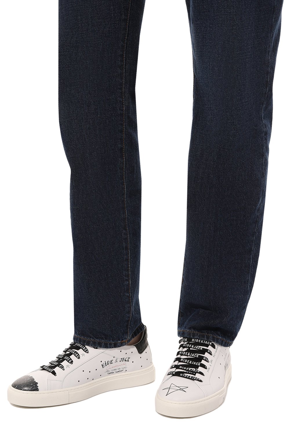 Кожаные кеды sky abra HIDE AND JACK белого цвета по цене 39600 руб., арт. 0PENCINEMA, фото 3 Кожаные кеды sky abra HIDE AND JACK, арт. 0PENCINEMA, фото 3