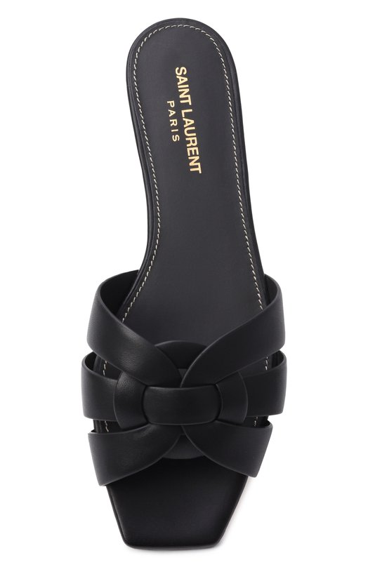 Кожаные шлепанцы Nu Pieds Saint Laurent 571952/BDA00 Чёрный  571952/BDA00 Фото 6