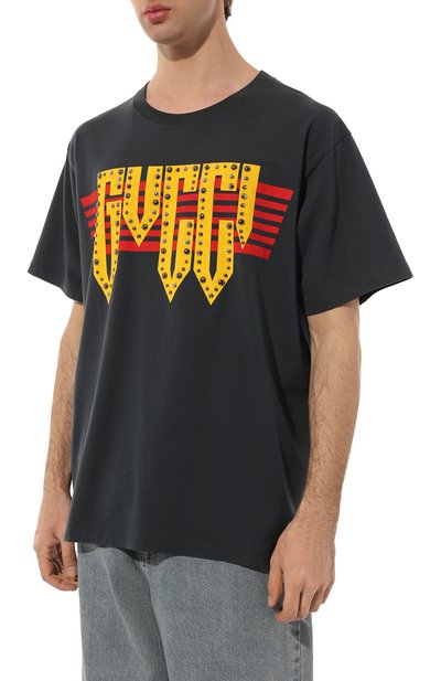 Хлопковая футболка GUCCI, арт. 616036/XJEUD, фото 3