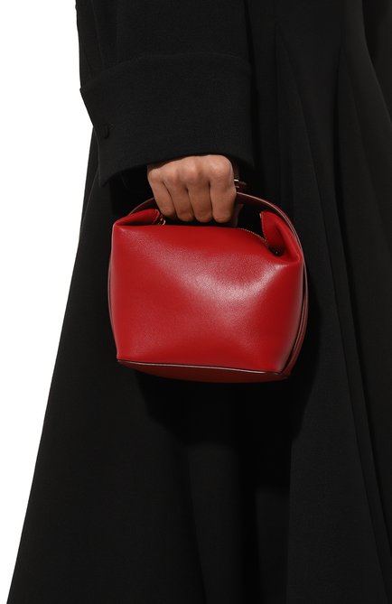 Ж�енская сумка vlogo mini VALENTINO красного цвета, арт. 5W0P0AD7/ZFJ | Фото 2 (Материал сплава: Проставлено; Материал: Натуральная кожа; Драгоценные камни: Проставлено; Размер: mini)