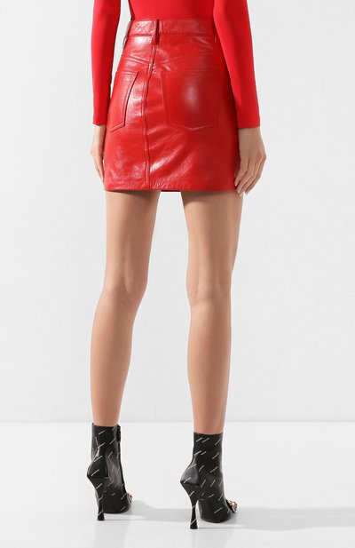 Кожаная юбка BALENCIAGA, арт. 583582/TFS03, фото 4