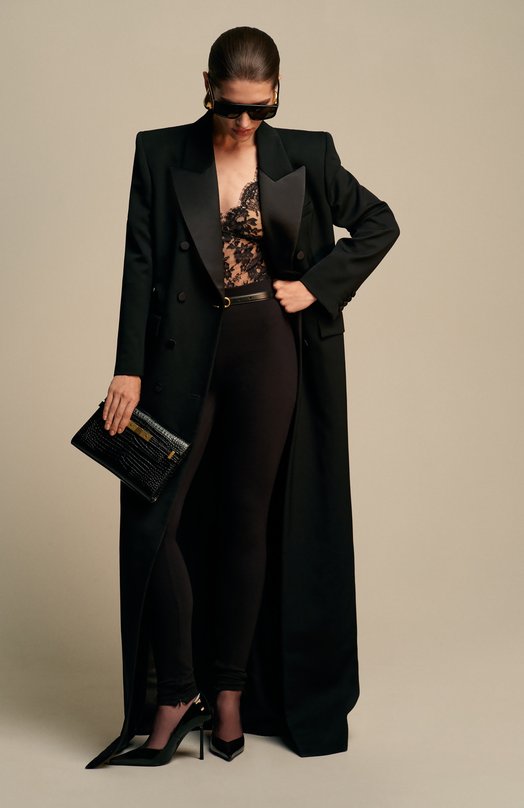 Шерстяное платье Saint Laurent 833187/Y7E63 Чёрный  833187/Y7E63 Фото 6