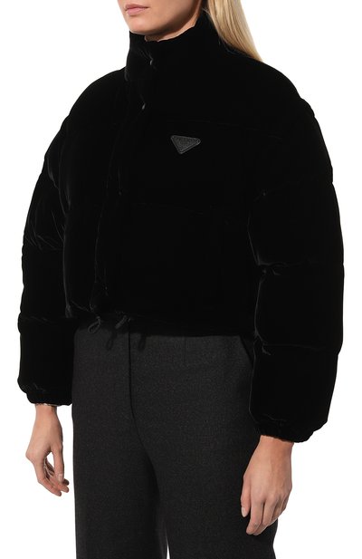 Бархатный пуховик PRADA, арт. 291805-1XJX-F0002-202, фото 3