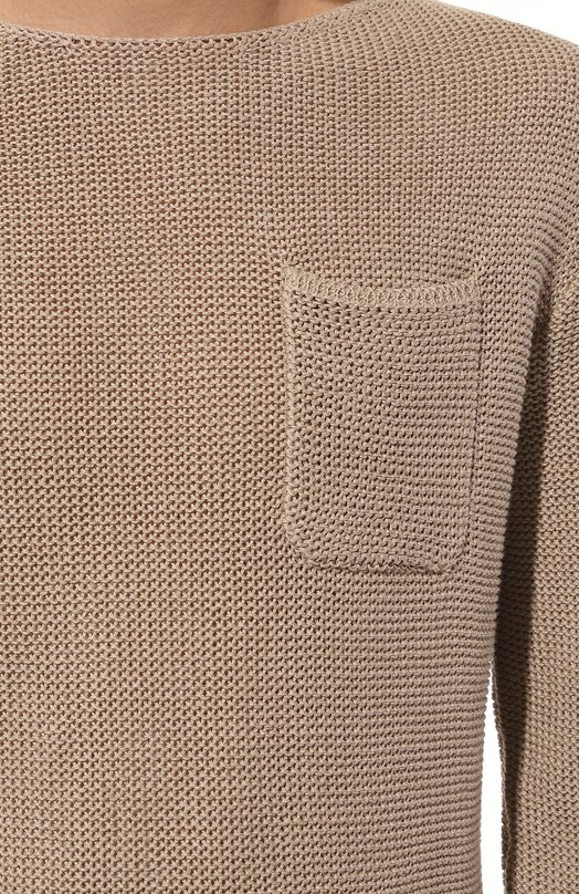 Свитер изо льна и хлопка Giorgio Armani 3DSM21/SM23Z Бежевый  3DSM21/SM23Z Фото 5