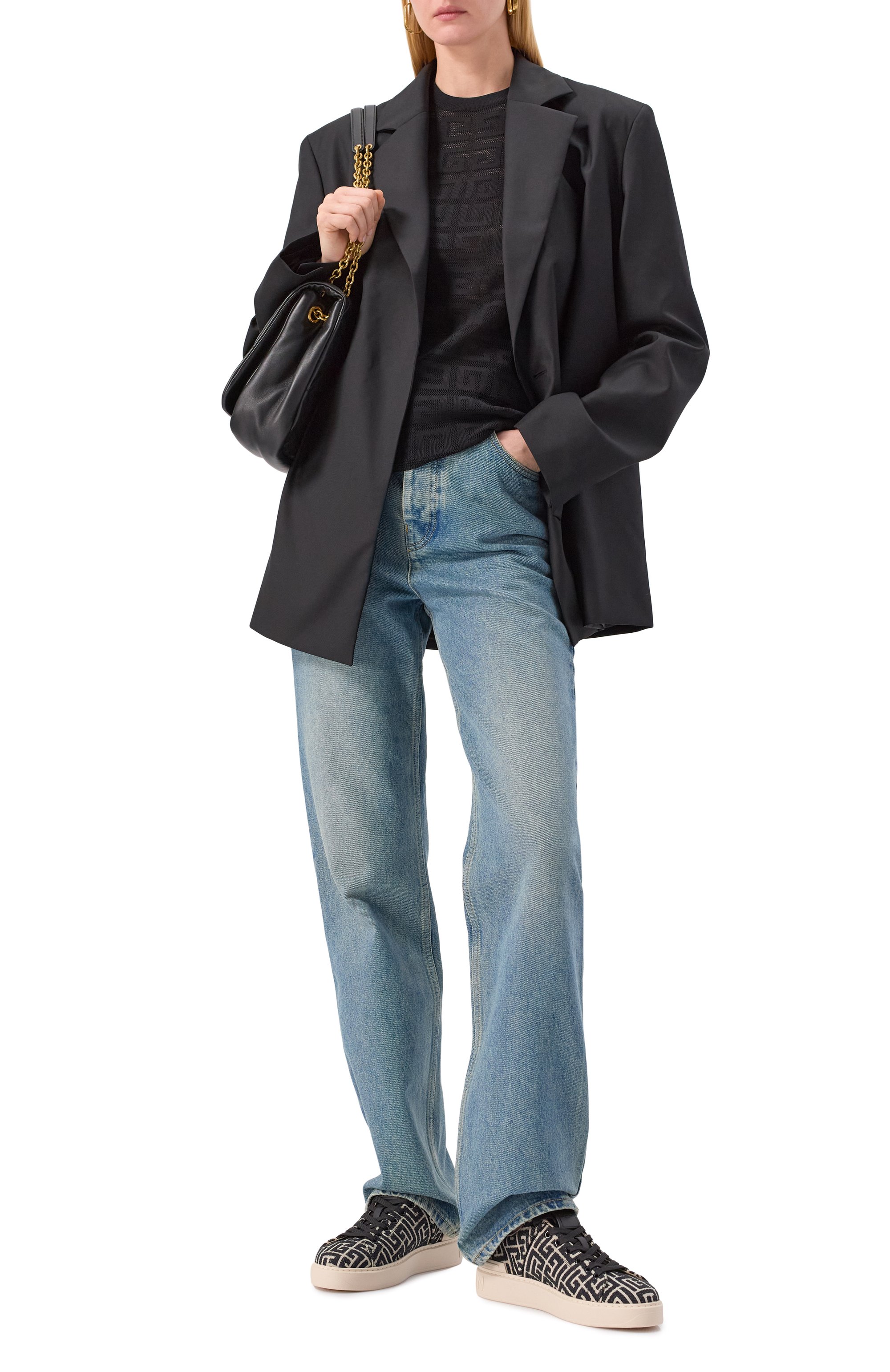 Текстильные кеды b-court BALMAIN, арт. FN1VI690/TJCM, фото 3