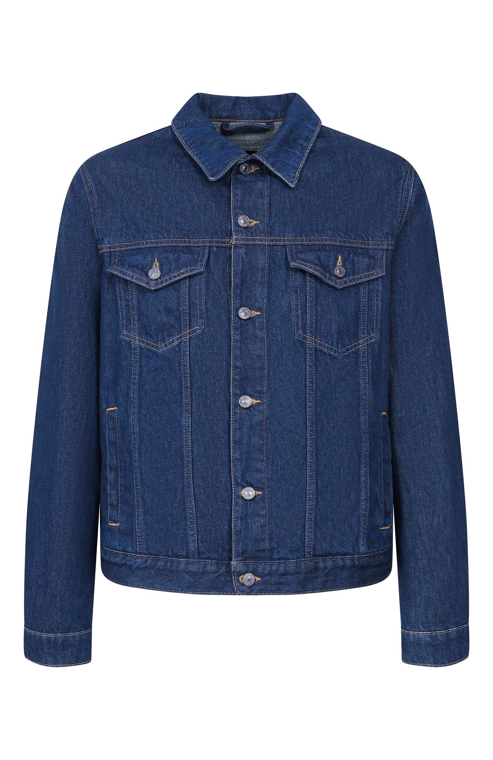 Джинсовая куртка 7 FOR ALL MANKIND темно-синего цвета по цене 32950 руб., арт. 7T470066-3K1, фото 1 Джинсовая куртка 7 FOR ALL MANKIND, арт. 7T470066-3K1, фото 1