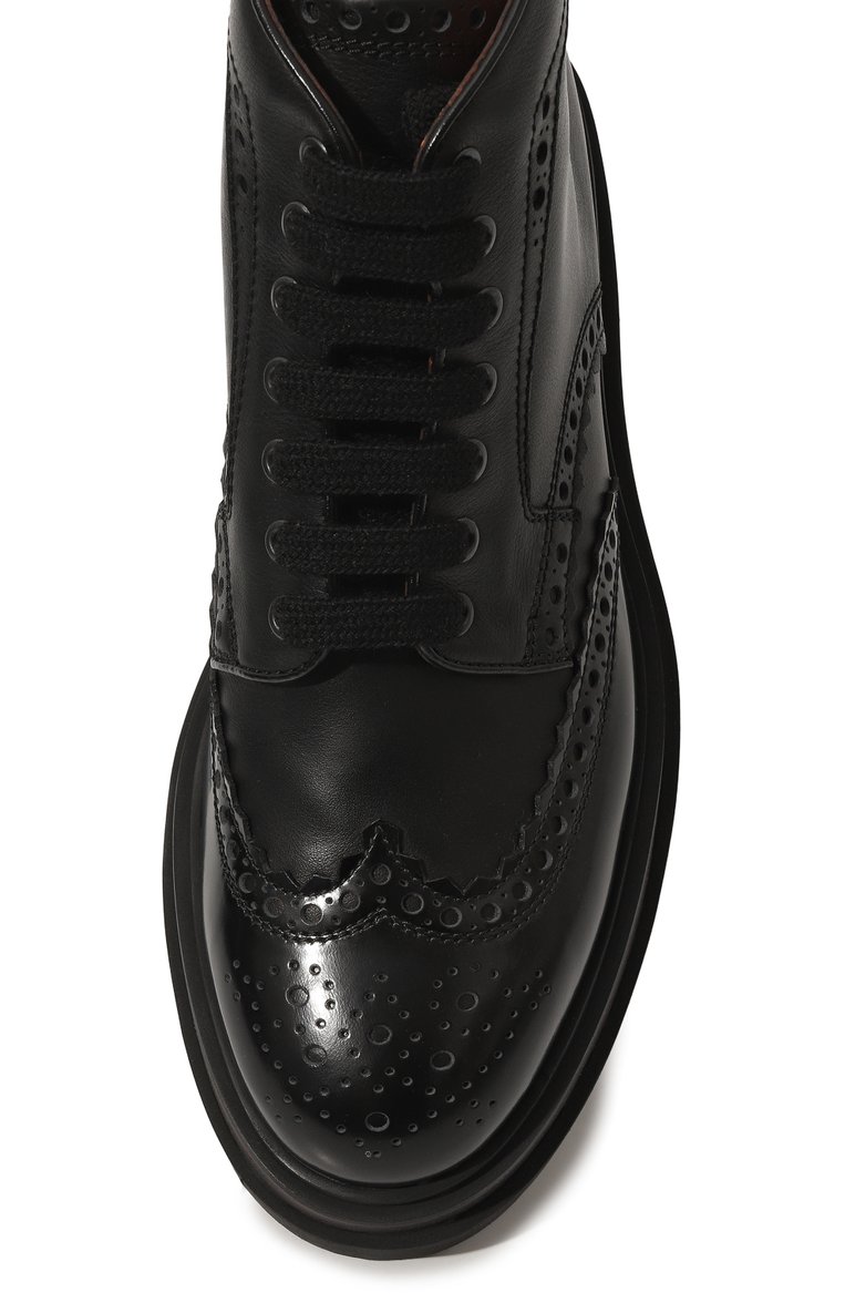 Мужские кожаные ботинки SANTONI черного цвета, арт. MGMG17684JK4BPHGN01 | Фото 6 (Каблук высота: Высокий; Мужское Кросс-КТ: Ботинки-обувь, Броги-обувь; Материал внутренний: Натуральная кожа; Материал сплава: Проставлено; Материал утеплителя: Без утеплителя; Подошва: Массивная; Драгоценные камни: Проставлено)