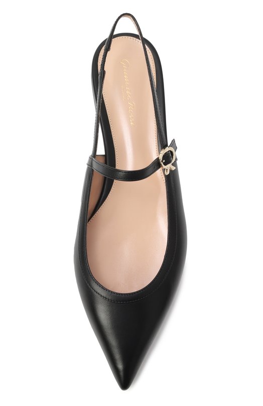 Кожаные балетки Mary Jane Gianvito Rossi G95594.05RIC.VITNER0 Чёрный  G95594.05RIC.VITNER0 Фото 6