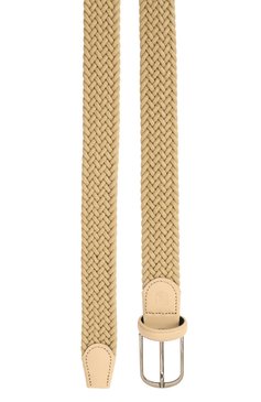 Мужской текстильный ремень CORNELIANI бежевого цвета, арт. 25V323-2520804 | Фото 3 (Материал сплава: Проставлено; Нос: Не проставлено; Материал: Текстиль; Случай: Повседневный)