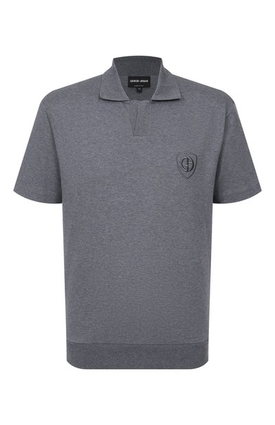 Мужское хлопковое поло GIORGIO ARMANI, арт. GM003445/TE20542