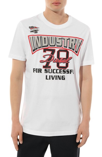 Хлопковая футболка DIESEL, арт. A11047/0GRAI, фото 3