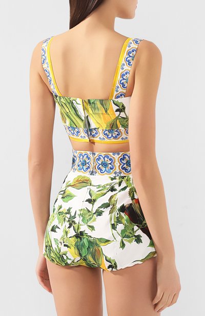 Хлопковый топ DOLCE & GABBANA разноцветного цвета по цене 51500 руб., арт. F73Q7T/HP5N5, фото 4 Хлопковый топ DOLCE & GABBANA, арт. F73Q7T/HP5N5, фото 4