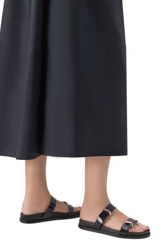 Кожаные шлепанцы Emporio Armani EW004050/AF21961 Чёрный  EW004050/AF21961 Фото 2