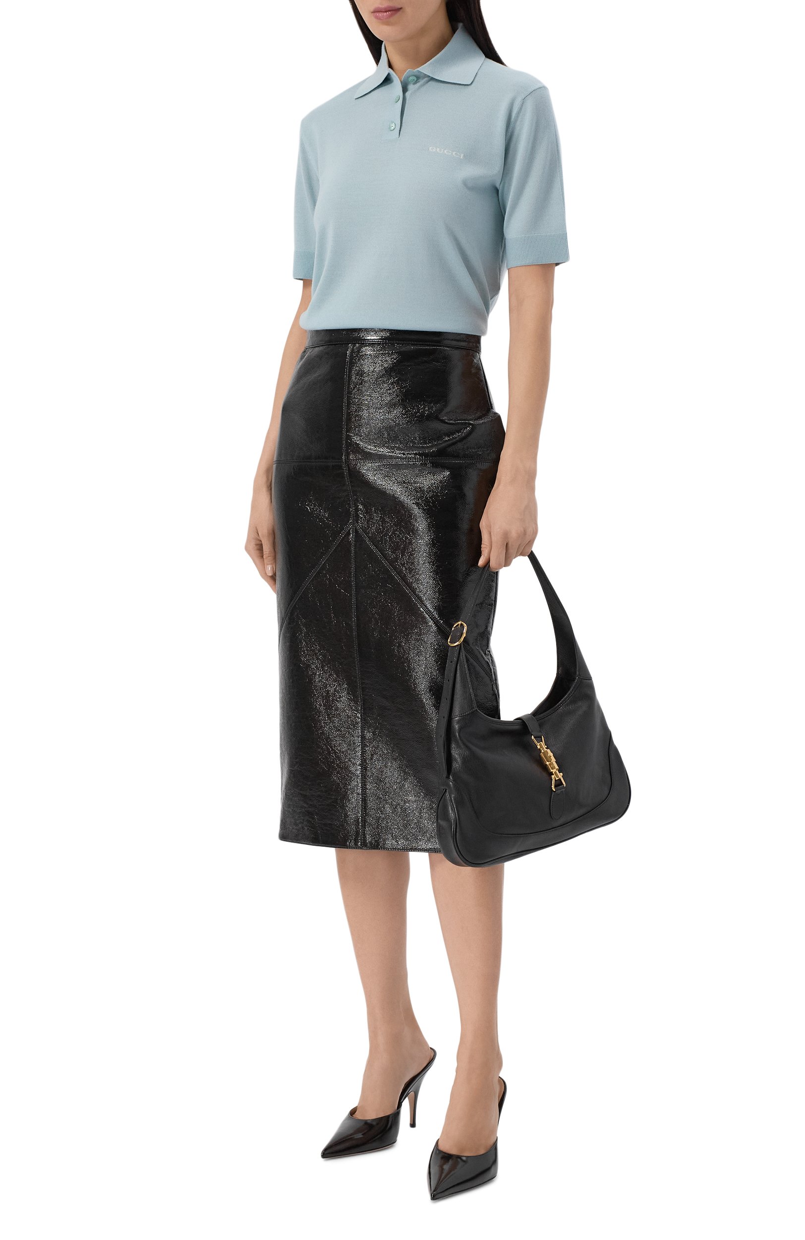 Сумка jackie 1961 medium GUCCI черного цвета по цене 472000 руб., арт. 863136/AAGDJ, фото 3 Сумка jackie 1961 medium GUCCI, арт. 863136/AAGDJ, фото 3