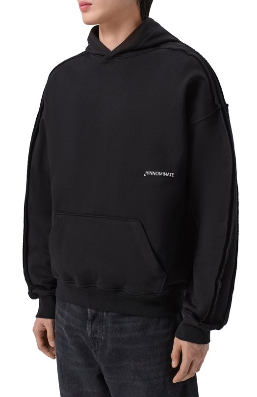 Хлопковое худи HINNOMINATE HMABM01568 Чёрный  HMABM01568 Фото 3