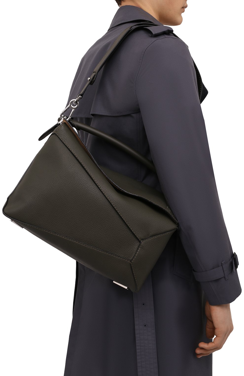 Кожаная сумка puzzle large LOEWE хаки цвета по цене 324000 руб., арт. B510140X01, фото 6 Кожаная сумка puzzle large LOEWE, арт. B510140X01, фото 6