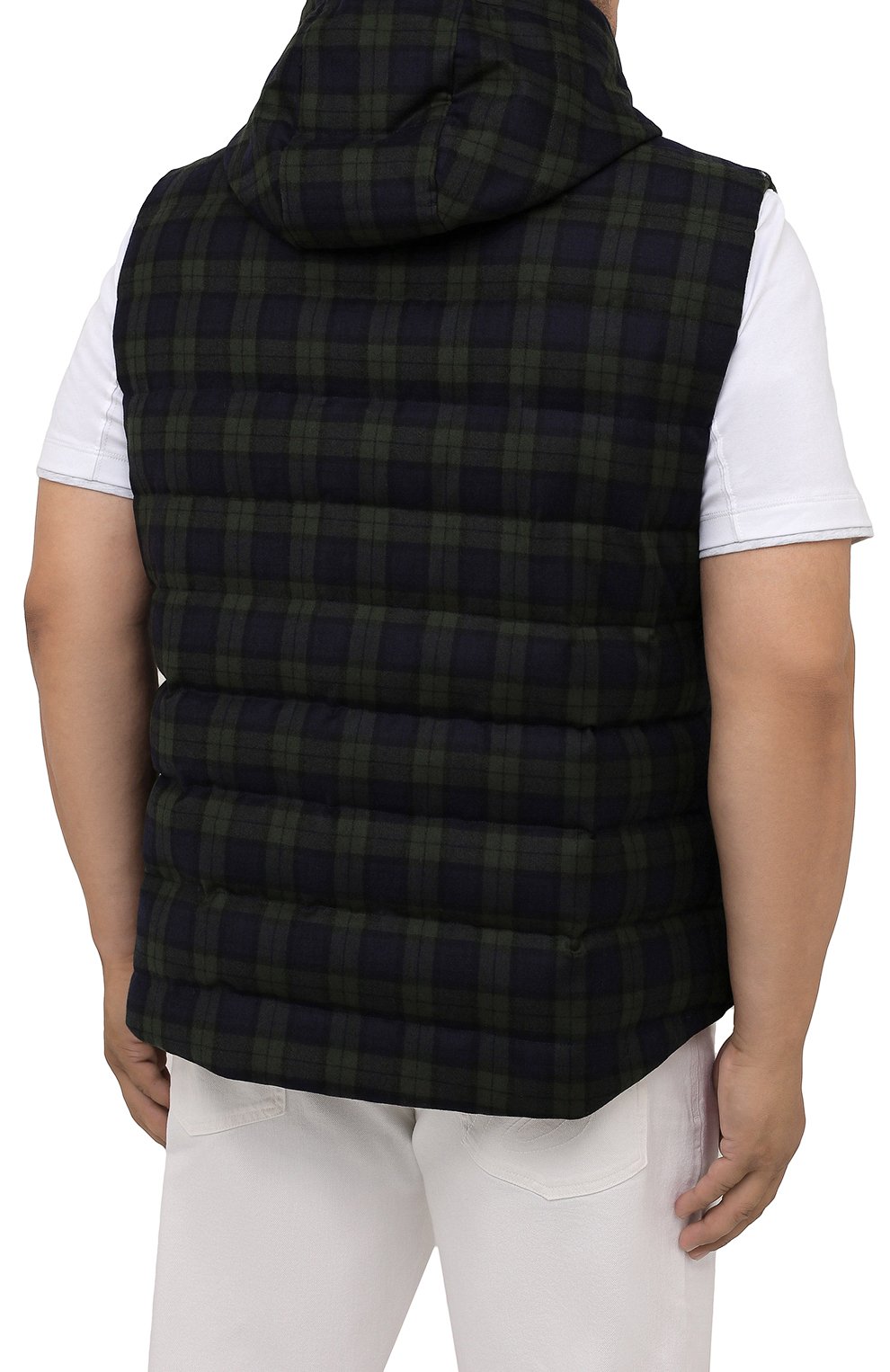 Пуховый жилет KIRED темно-зеленого цвета по цене 208500 руб., арт. WKISHBW7406502000/62-74, фото 4 Пуховый жилет KIRED, арт. WKISHBW7406502000/62-74, фото 4