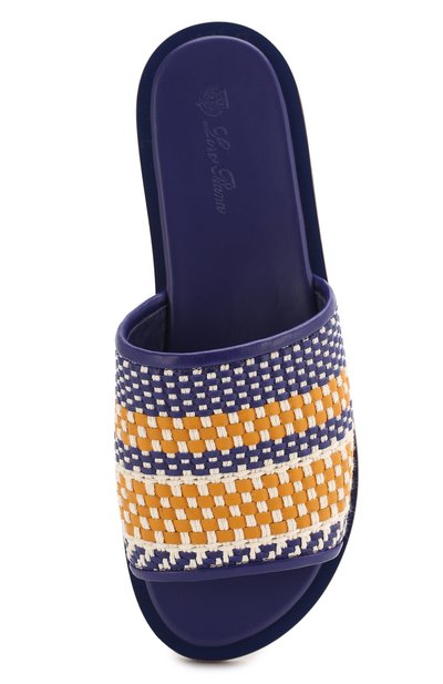 Комбинированные шлепанцы LORO PIANA, арт. FAL1143, фото 5