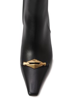 Женские кожаные ботильоны ryker 70 JIMMY CHOO черного цвета, арт. RYKER AB 70/BXK | Фото 6 (Материал внутренний: Натуральная кожа; Подошва: Плоская; Материал сплава: Проставлено; Материал внешний: Натуральная кожа; Драгоценные камни: Проставлено; Каблук высота: Средний; Материал утеплителя: Без утеплителя; Каблук тип: Шпилька)
