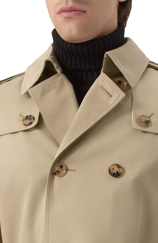 Хлопковый тренч Burberry 8106360 Бежевый  8106360 Фото 5