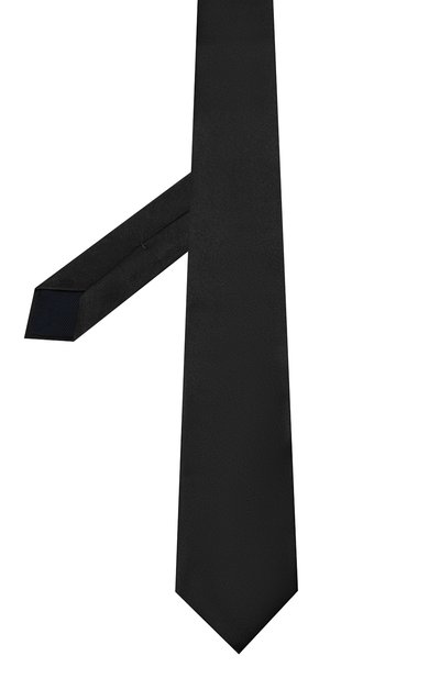 Шелковый галстук CORNELIANI черного цвета по цене 8710 руб., арт. 84U306-9820311/00, фото 2 Шелковый галстук CORNELIANI, арт. 84U306-9820311/00, фото 2