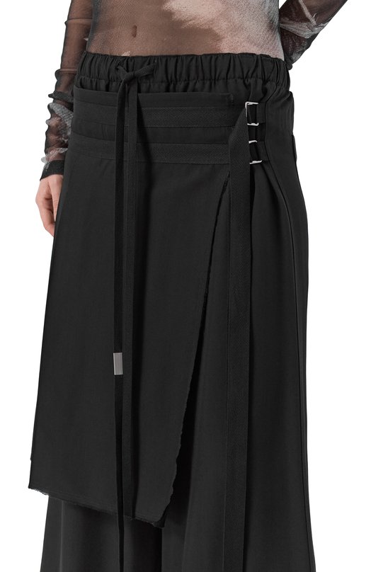 Брюки из вискозы и шерсти Ann Demeulemeester B0013605/FA556 Чёрный  B0013605/FA556 Фото 5