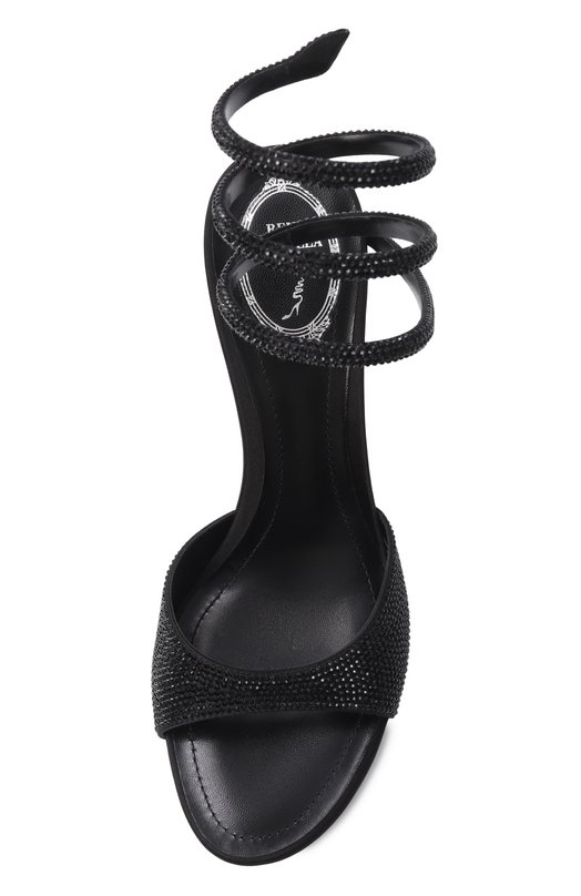 Текстильные босоножки Audrey 80 Rene Caovilla C12608-080/R001 Чёрный  C12608-080/R001 Фото 6
