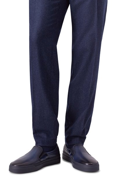 Кожаные слипоны gloria SANTONI, арт. MBGG221250CNTG0N, фото 3