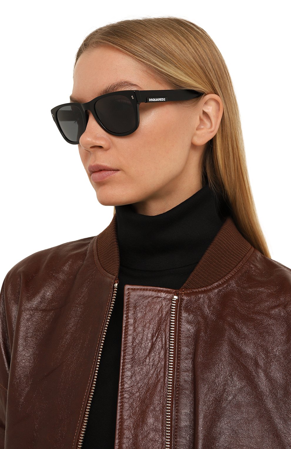 Солнцезащитные очки DSQUARED2 черного цвета по цене 23600 руб., арт. D20046 807, фото 2 Солнцезащитные очки DSQUARED2, арт. D20046 807, фото 2