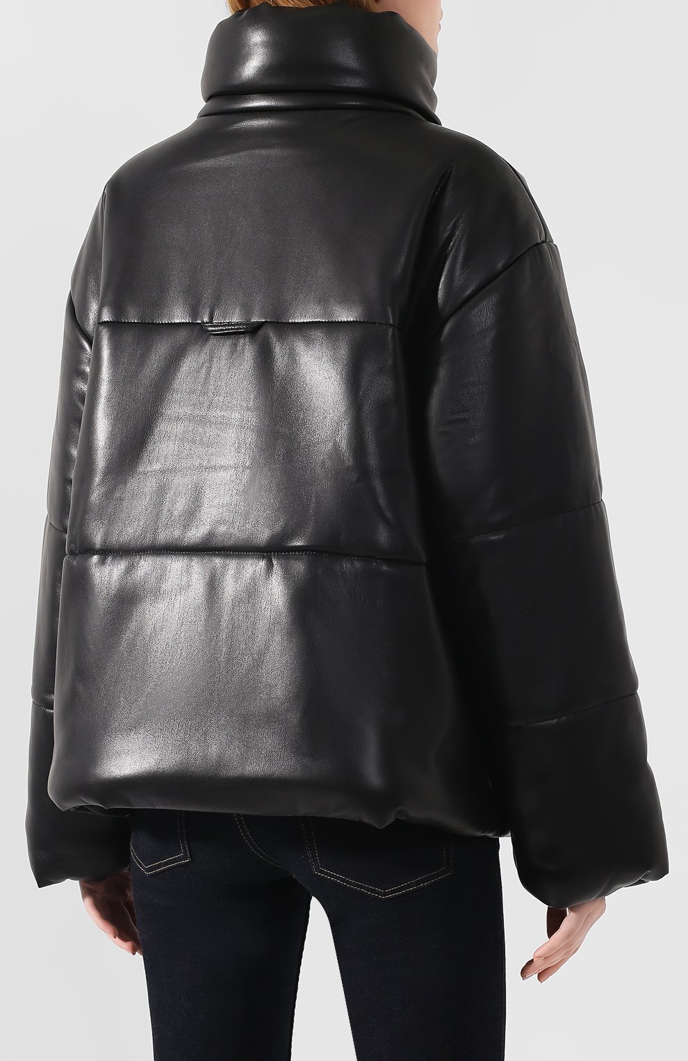 Куртка NANUSHKA черного цвета по цене 94700 руб., арт. HIDE_BLACK_VEGAN LEATHER, фото 4 Куртка NANUSHKA, арт. HIDE_BLACK_VEGAN LEATHER, фото 4