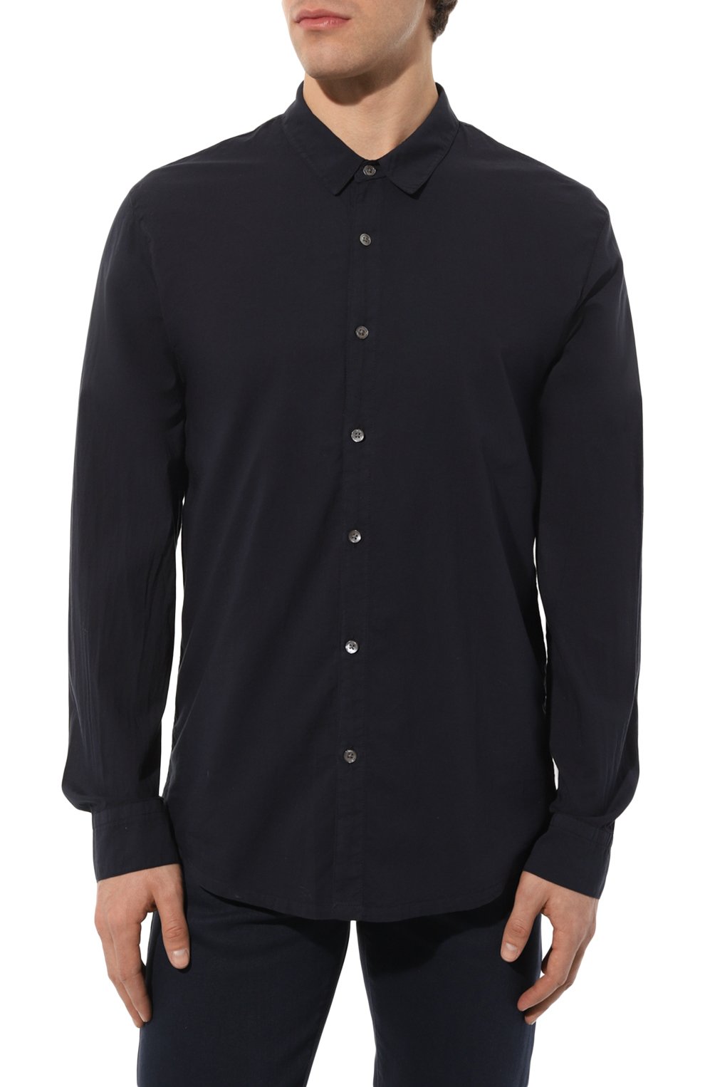 Хлопковая рубашка JAMES PERSE темно-синего цвета по цене 30850 руб., арт. MLC3408/DEE, фото 3 Хлопковая рубашка JAMES PERSE, арт. MLC3408/DEE, фото 3