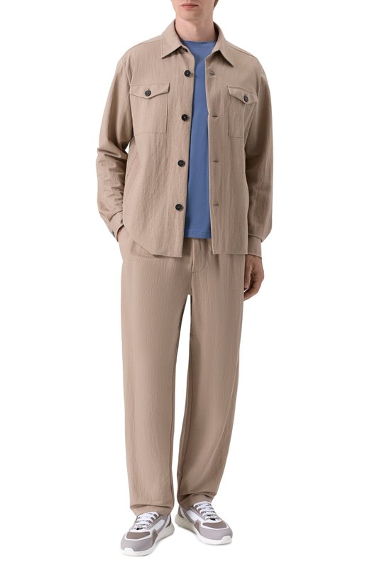 Кожаные кроссовки Marte Artioli 0T000/BIS/CEG Бежевый  0T000/BIS/CEG Фото 2