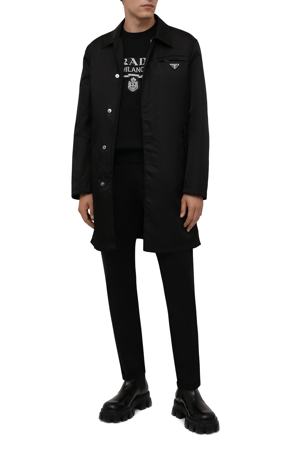 Хлопковый свитшот PRADA, арт. UJL148-1Y13-F0967-202, фото 2