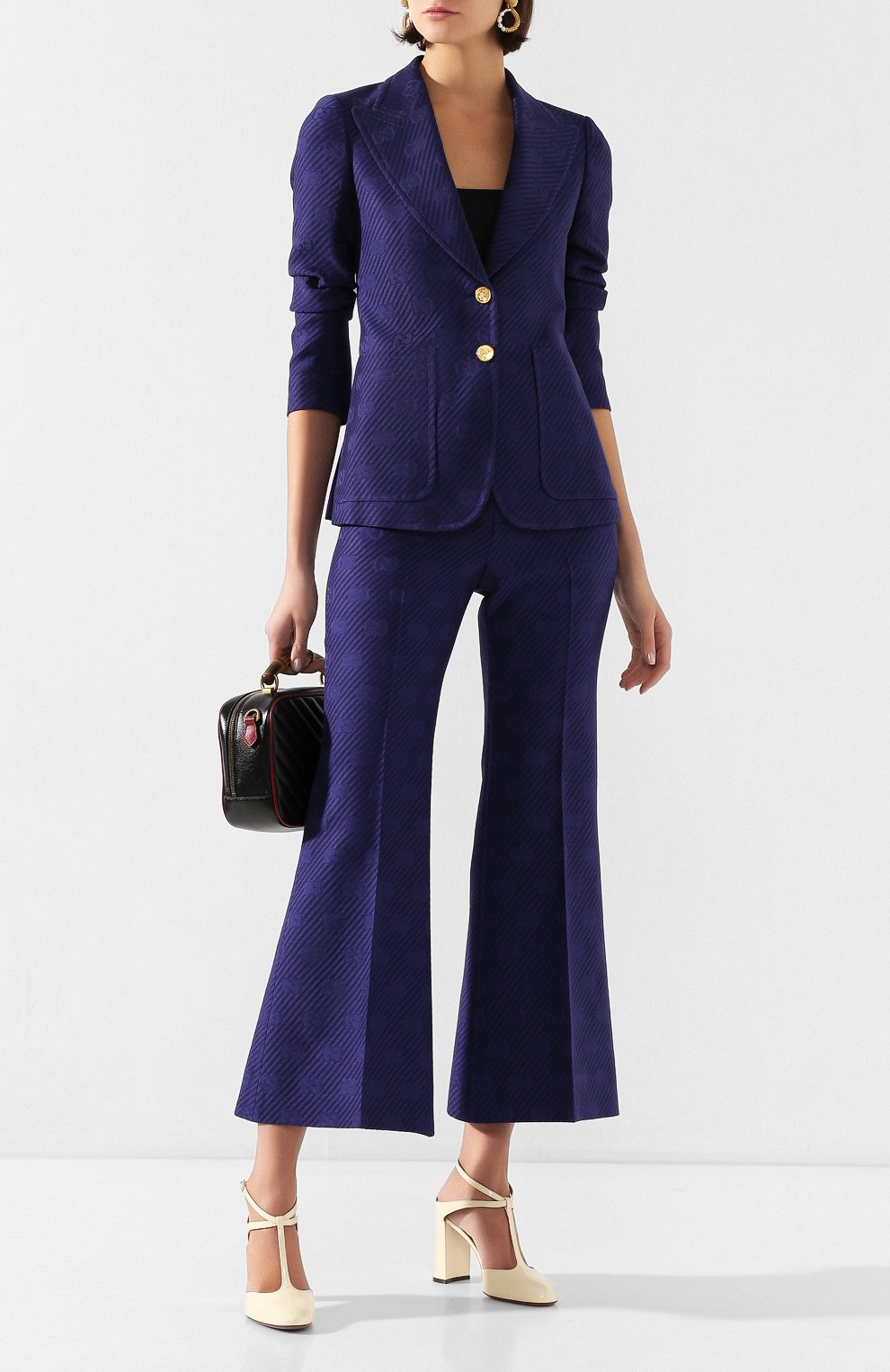 Брюки из смеси шерсти и шелка GUCCI, арт. 607928/ZADC7, фото 2