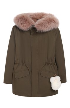 Парка с меховой отделкой и брелоком YVES SALOMON ENFANT, арт. 9WEM009LGC0FF/8-12, фото 1