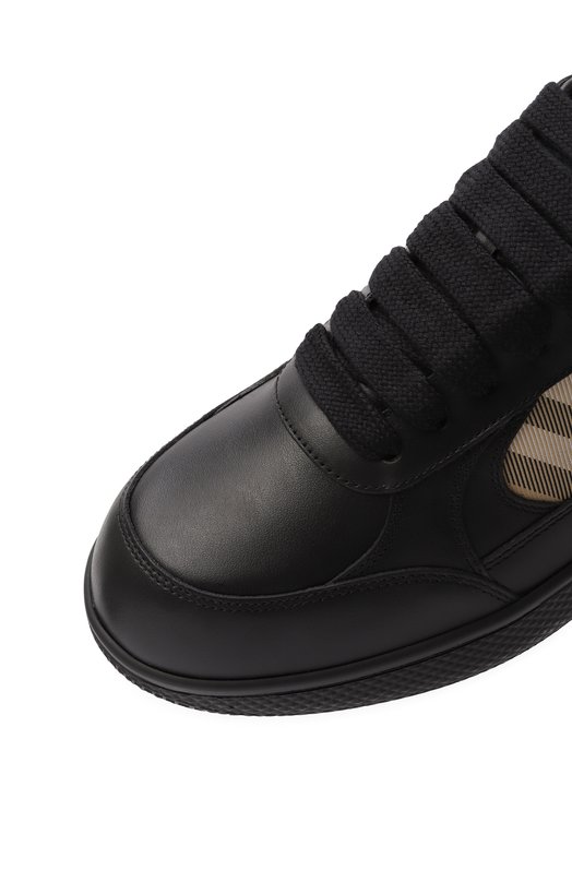 Комбинированные кеды Terrace Burberry 8108650 Чёрный  8108650 Фото 7