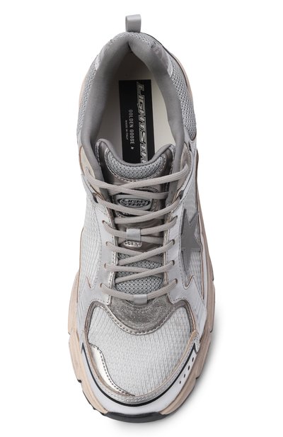 Комбинированные кроссовки lightstar GOLDEN GOOSE DELUXE BRAND серебряного цвета по цене 83900 руб., арт. GMF00724.F007843, фото 5 Комбинированные кроссовки lightstar GOLDEN GOOSE DELUXE BRAND, арт. GMF00724.F007843, фото 5