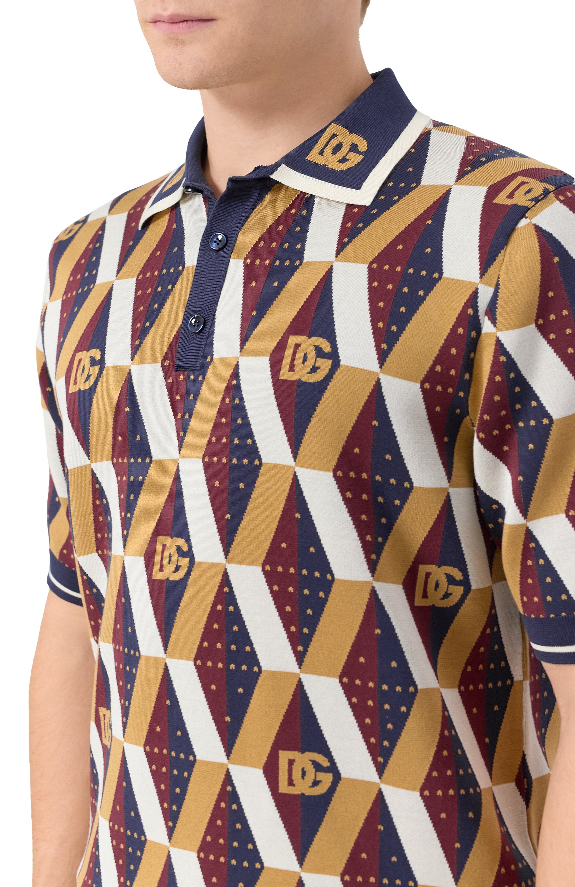 Шелковое поло DOLCE & GABBANA, арт. GXZ15T/JBSN1, фото 5