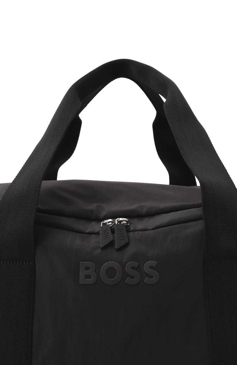 Мужская сумка styven BOSS черного цвета, арт. 50536311 | Фото 3 (Драгоценные камни: Проставлено; Материал сплава: Проставлено; Ремень/цепочка: На ремешке; Материал: Текстиль; Размер: large)