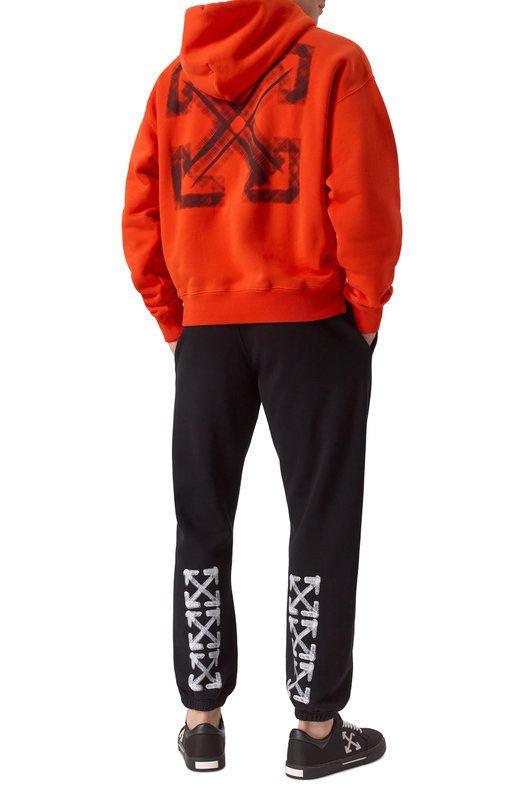 Хлопковое худи Off-White 0MBB085S25FLE00L Оранжевый  0MBB085S25FLE00L Фото 2