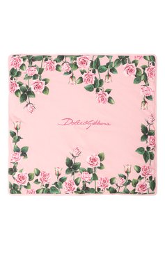 Детского хлопковое одеяло DOLCE & GABBANA светло-розового цвета, арт. LNJAD7/II7GM | Фото 3 (Нос: Не проставлено; Материал: Текстиль, Хлопок)