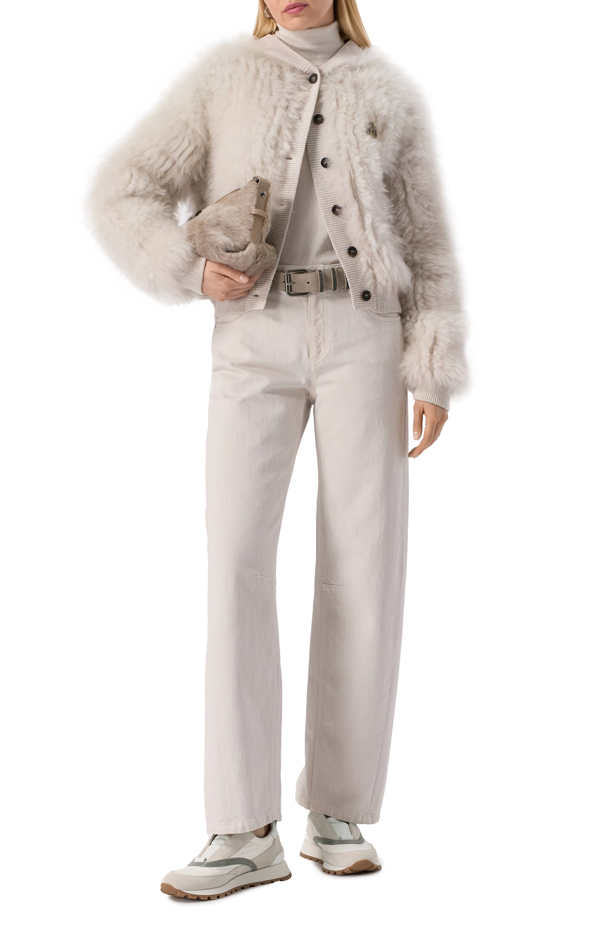 Комбинированные кроссовки BRUNELLO CUCINELLI, арт. MZSFG2900, фото 2