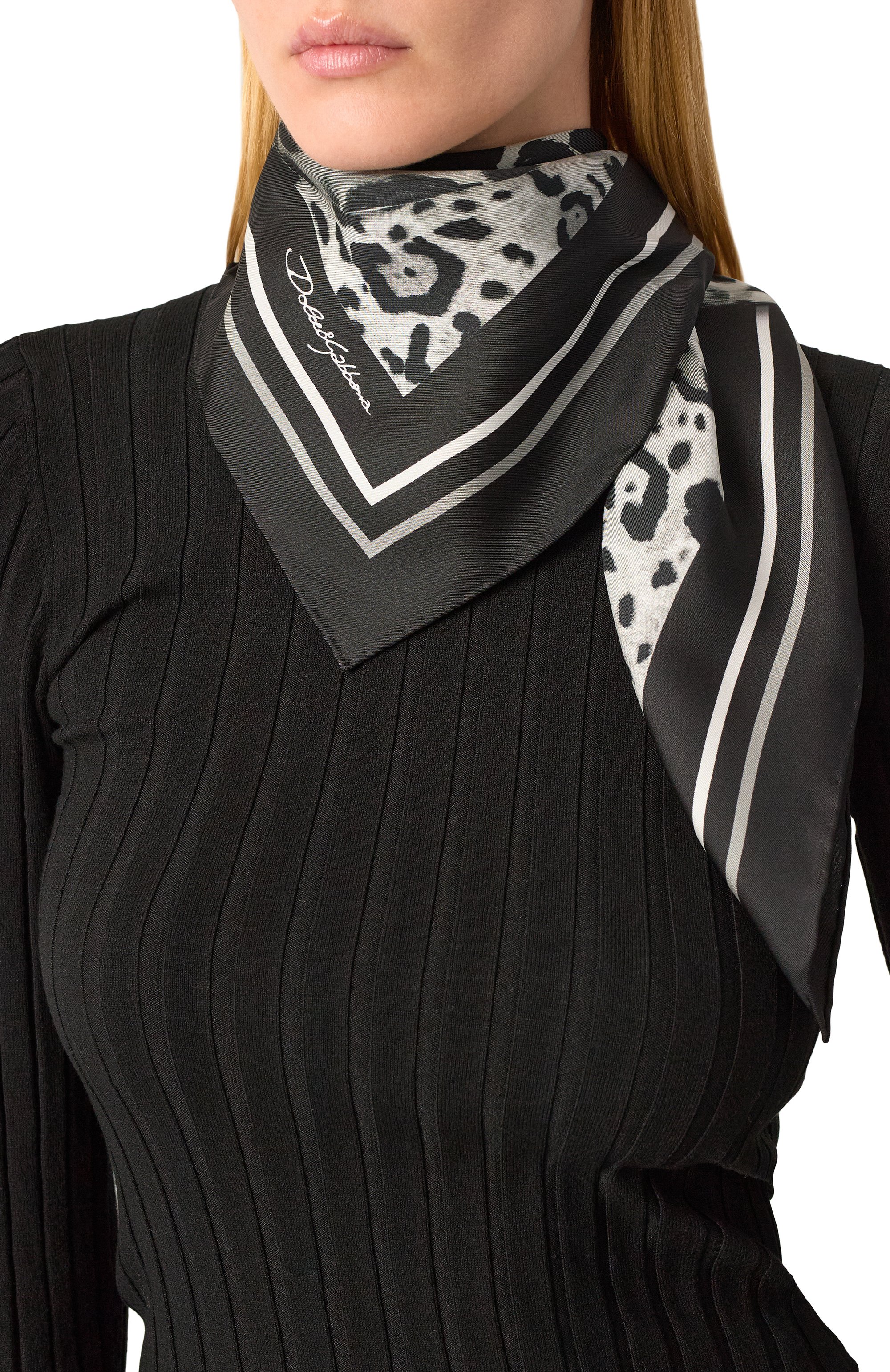 Шелковый платок DOLCE & GABBANA, арт. FN092R/GDCUV, фото 2