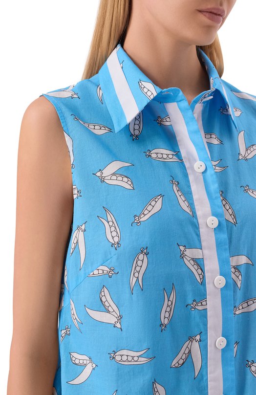 Хлопковое платье YANINA T-3133C Голубой  T-3133C Фото 4